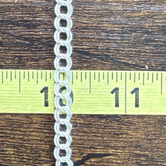 VTG Sterling Silver 925 Double Link Chain Bracelet Lobster Clasp Size 8" Length - Picture 9 of 10